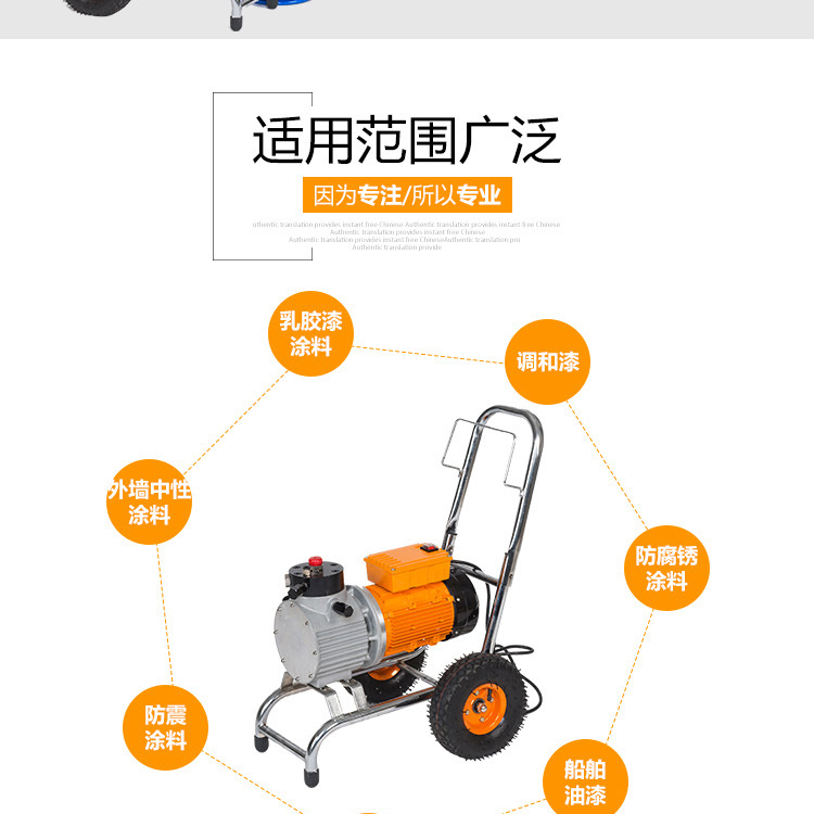 隔膜式無氣噴涂機 乳膠漆油漆噴涂機噴漆機涂料噴涂設備工具示例圖9
