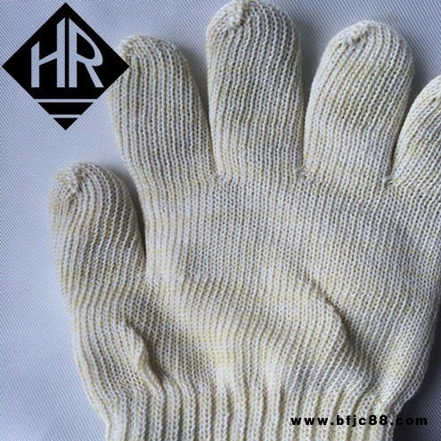 紹興廠家 HR G02  對位芳綸1414 耐切割耐熱芳綸手套 防切割布防火面料耐高溫短纖機織布