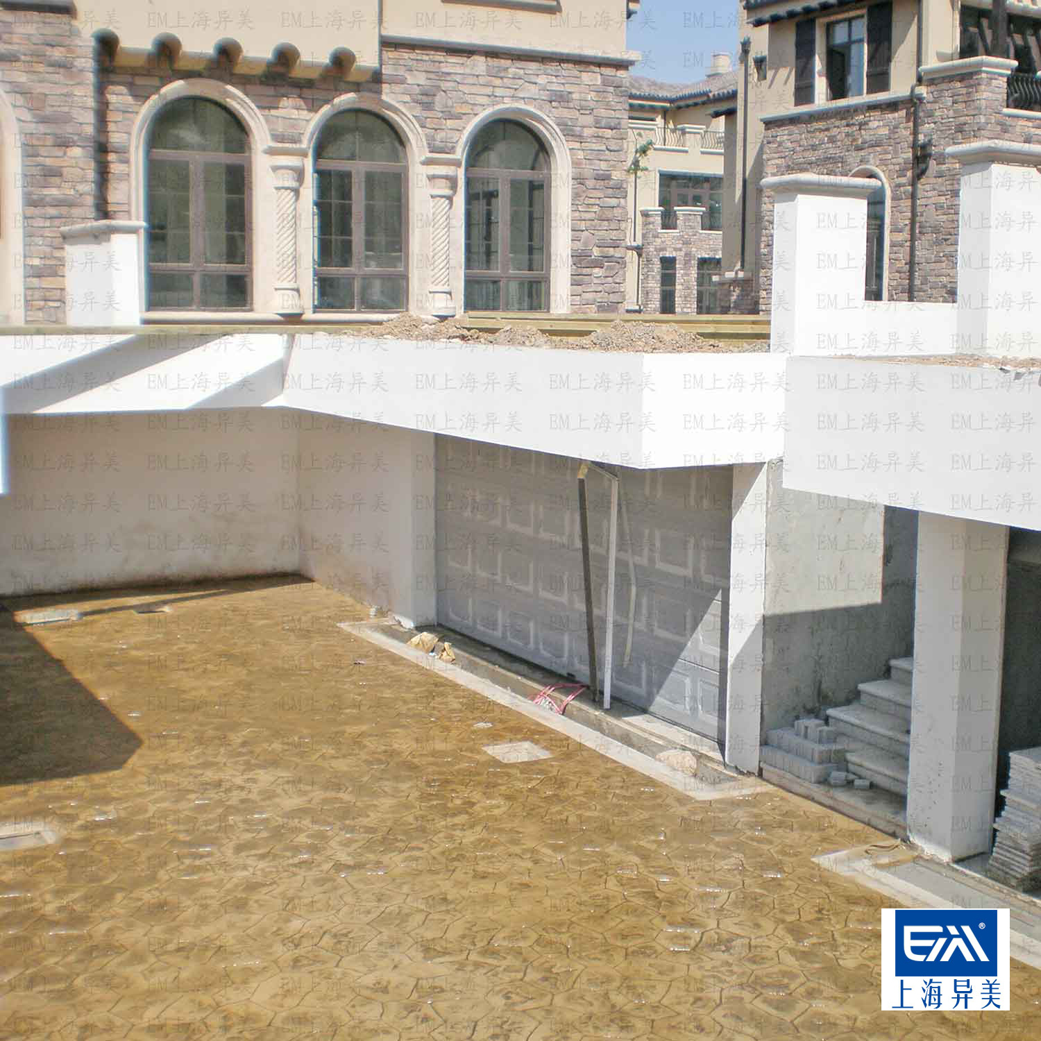 仿荷蘭磚面包磚壓模地坪包工包料施工，模具免費