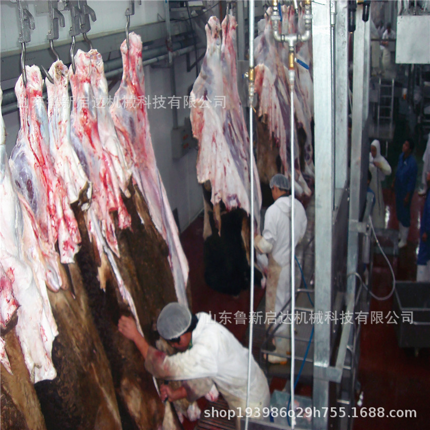 牛氣動單柱升降臺 牛雙柱氣動升降臺  牛屠宰機械示例圖3