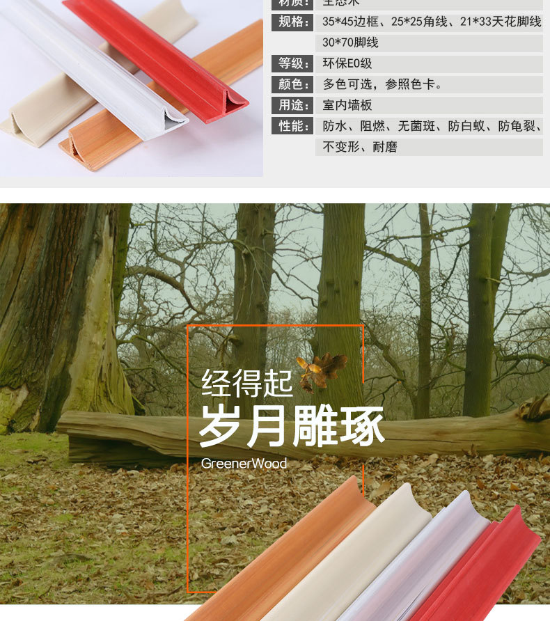 廠家直銷生態(tài)木配套角線 陰角線 陽角線 收口線顏色多樣化示例圖3