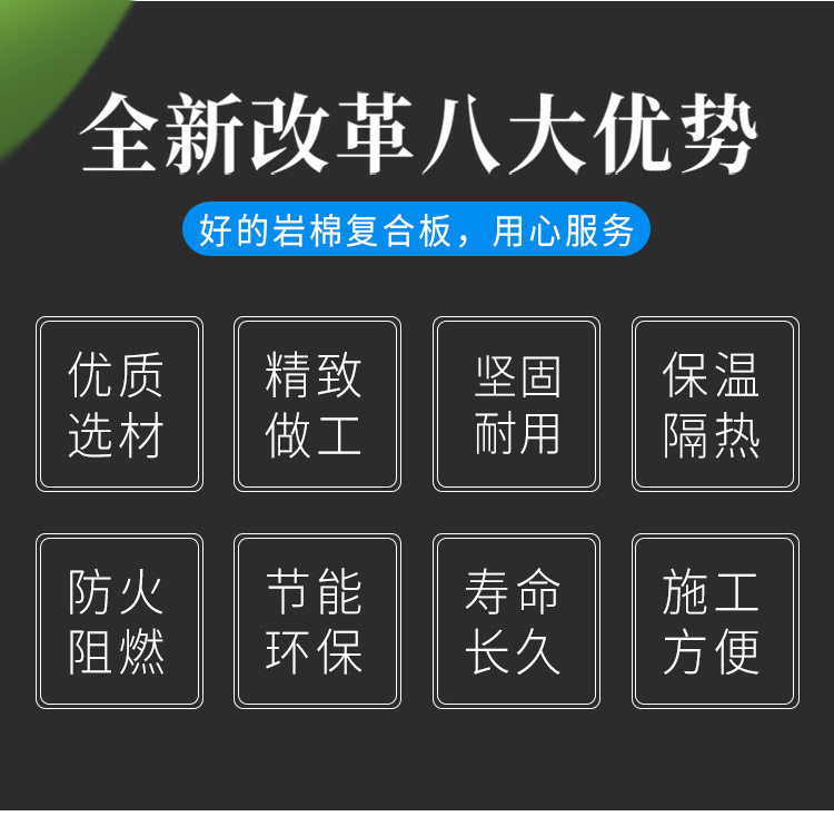 憎水型復合巖棉板 砂漿面巖棉復合板 保溫隔音示例圖2